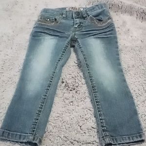 Squeeze Original Demin, 2T, Faded Butterfly Skinny Jeans